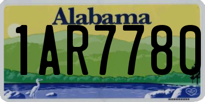 AL license plate 1AR7780