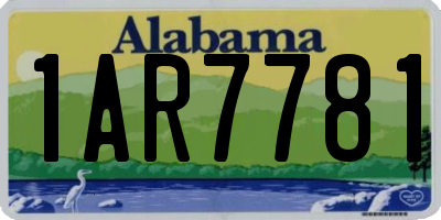 AL license plate 1AR7781