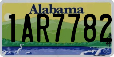 AL license plate 1AR7782