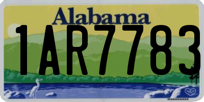 AL license plate 1AR7783