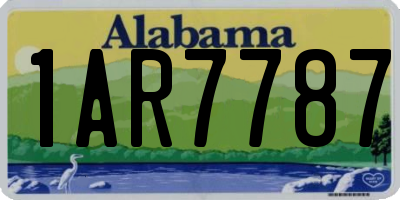 AL license plate 1AR7787