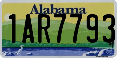AL license plate 1AR7793