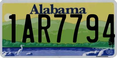 AL license plate 1AR7794
