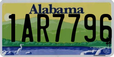 AL license plate 1AR7796