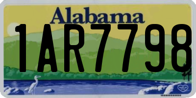 AL license plate 1AR7798
