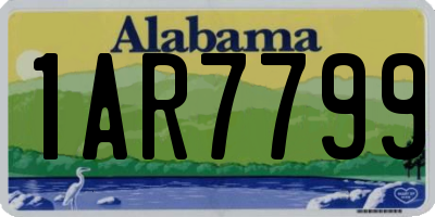 AL license plate 1AR7799