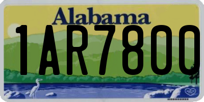AL license plate 1AR7800