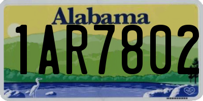 AL license plate 1AR7802