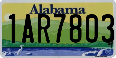 AL license plate 1AR7803