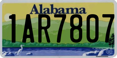 AL license plate 1AR7807