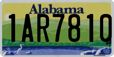 AL license plate 1AR7810