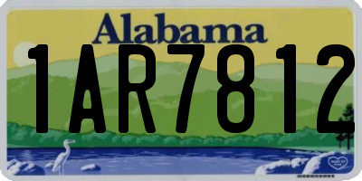 AL license plate 1AR7812