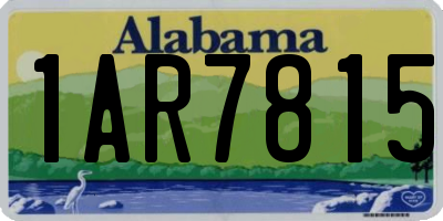 AL license plate 1AR7815