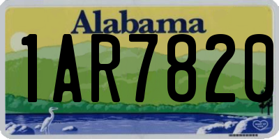 AL license plate 1AR7820