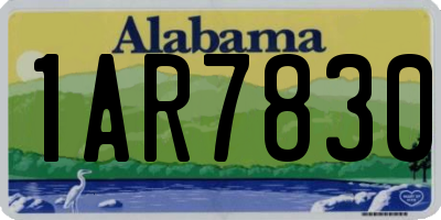 AL license plate 1AR7830