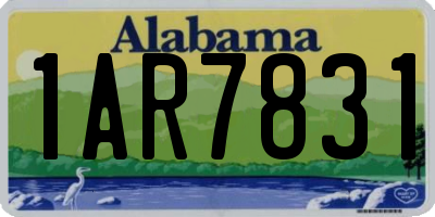 AL license plate 1AR7831
