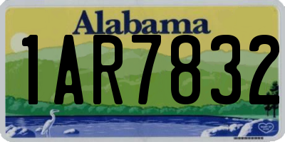 AL license plate 1AR7832