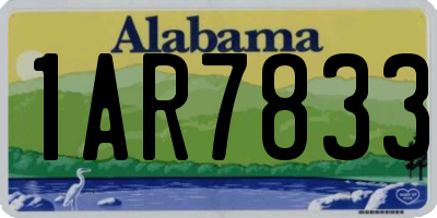 AL license plate 1AR7833