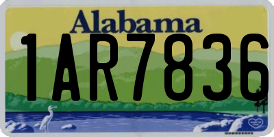 AL license plate 1AR7836