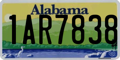 AL license plate 1AR7838