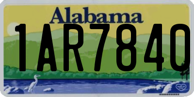 AL license plate 1AR7840