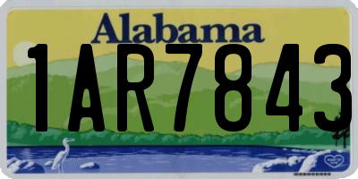 AL license plate 1AR7843