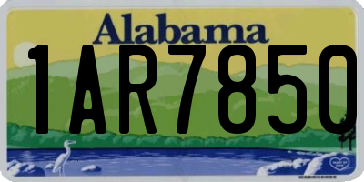 AL license plate 1AR7850