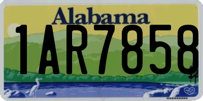 AL license plate 1AR7858
