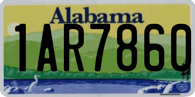 AL license plate 1AR7860