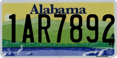 AL license plate 1AR7892