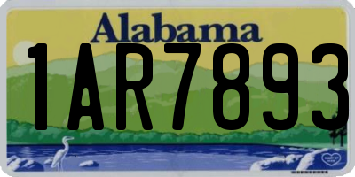 AL license plate 1AR7893