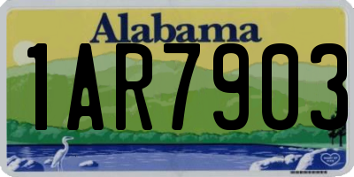 AL license plate 1AR7903