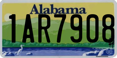 AL license plate 1AR7908