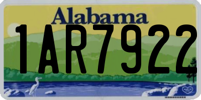 AL license plate 1AR7922