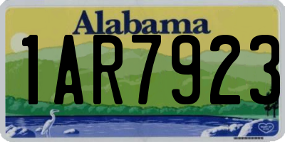 AL license plate 1AR7923