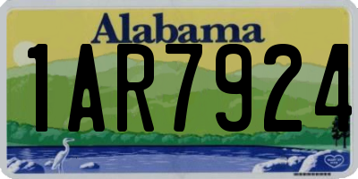 AL license plate 1AR7924
