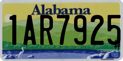 AL license plate 1AR7925