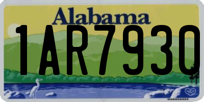 AL license plate 1AR7930