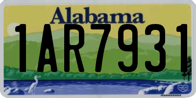 AL license plate 1AR7931