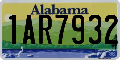 AL license plate 1AR7932