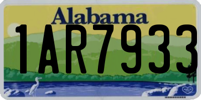 AL license plate 1AR7933