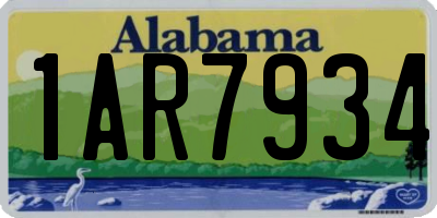 AL license plate 1AR7934