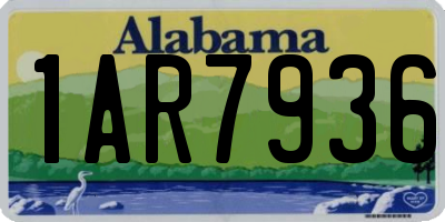 AL license plate 1AR7936