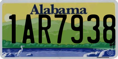 AL license plate 1AR7938