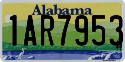 AL license plate 1AR7953