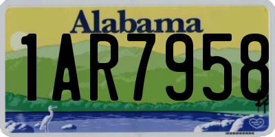 AL license plate 1AR7958
