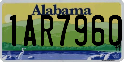 AL license plate 1AR7960