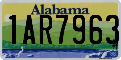 AL license plate 1AR7963