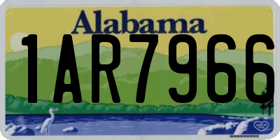 AL license plate 1AR7966