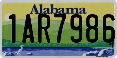 AL license plate 1AR7986